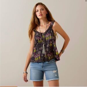 Ariat Western Aloha Top Size M